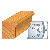 CMT 690.110 PROFILE KNIVES FOR INSERT SHAPER SYSTEM SP 1-37/64”x5/32”  (40x4mm)